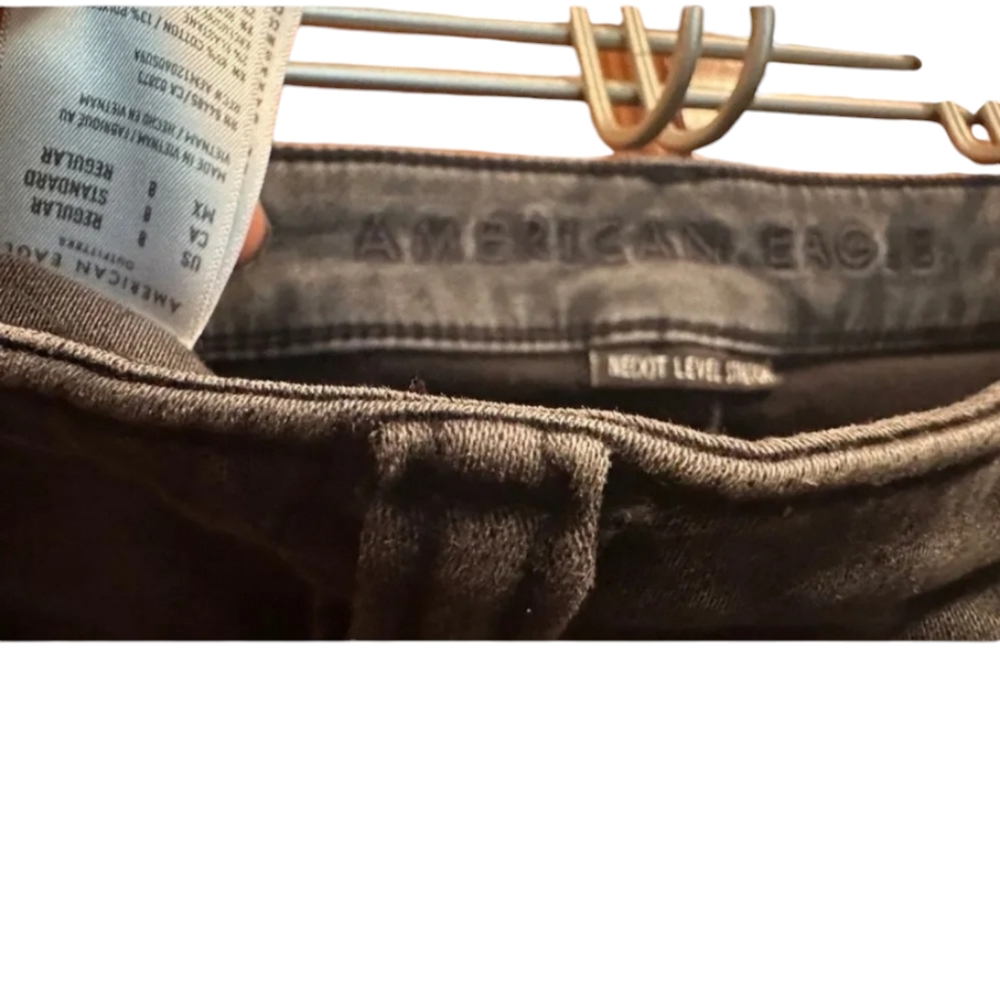 American Eagle Next Level stretch super soft black jeans. Size 8 - Picture 3 of 3
